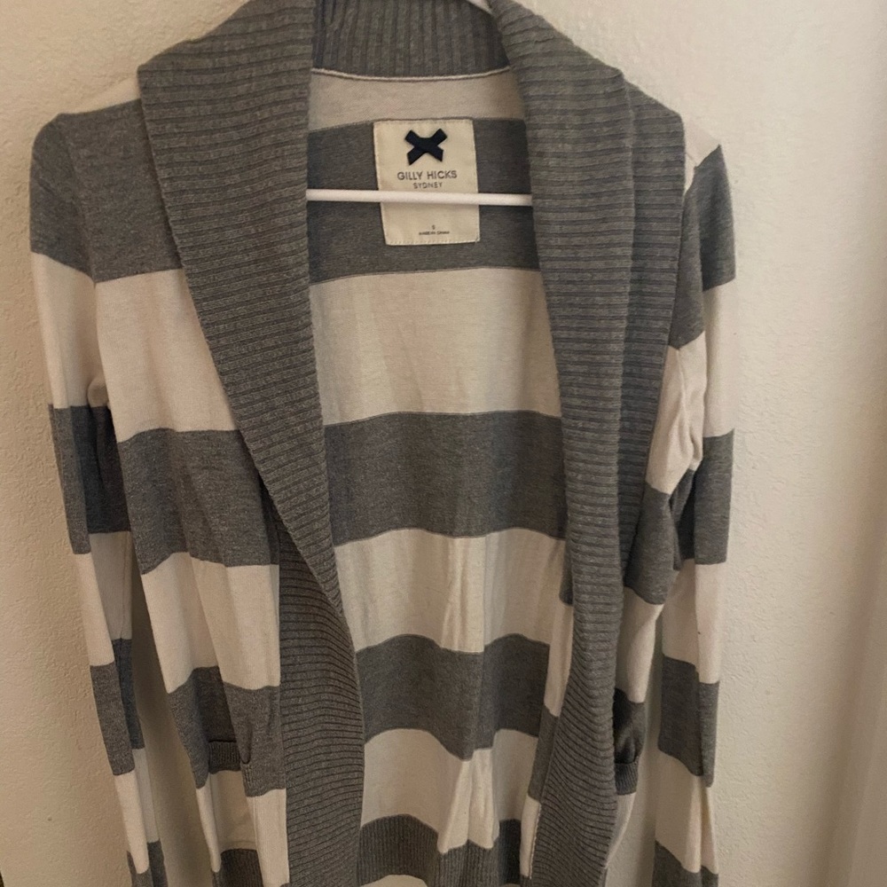 Grey and white Gilly Hicks cardigan